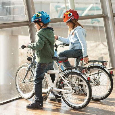 6. Wozinsky Kinderfahrradhelm, Drachenmuster, leicht, Größe S – Rot