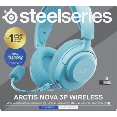 16. Steelseries Arctis Nova 3P Kabellose Kopfhörer für Playstation, Aqua
