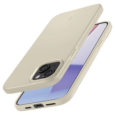 14. Spigen Thin Fit Hülle für iPhone 15 Plus – Beige
