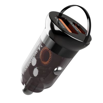 2. Wozinsky 65W Autoladegerät USB-C PD 65W / USB-A 45W QC 3.0 - Schwarz