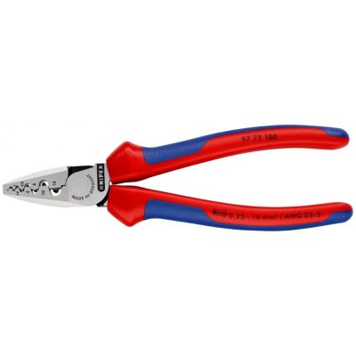 5. Knipex 97 72 180 Kabelcrimpzange Taschenmesser Blau, Rot, Silber