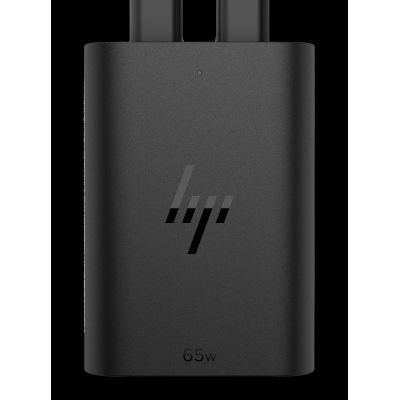 4. HP 65W GaN Laptop-Ladegerät 2xUSB-C Schwarzer Netzadapter 600Q7AA