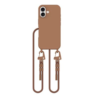 3. Tech-Protect MagNecklace MagSafe-Hülle mit Trageband für iPhone 16 – Braun
