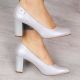 11. Sergio Leone W SK193C Silberne Perlenpumps