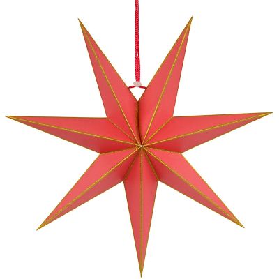 2. PAPIERDEKORATION STERN 60 CM ROT SASKA GIFT & DECOR