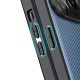 7. Dux Ducis Fino Hülle iPhone 14 Pro Max blaues Nylon