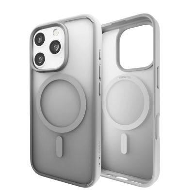 10. Puro Gradient MagSafe Silikonhülle für iPhone 16 Pro Max – Silber