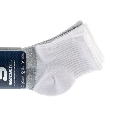 3. Skechers 3er-Pack Herren-Quarter Colorbloc Socken S118998-GRY Grau 43-46