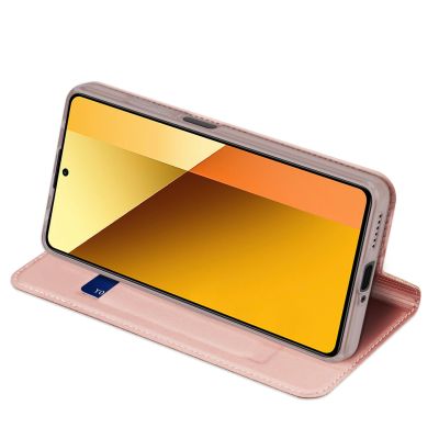 5. Dux Ducis Skin Pro Hülle mit Klappe und Kartenfach für Xiaomi Redmi Note 13 5G – Pink