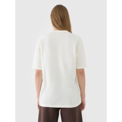 4. Damen Oversize T-Shirt uni 4F 4FRSS25TTSHF2694-11S