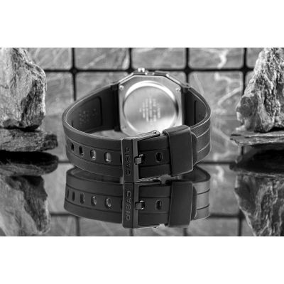 7. Herrenarmbanduhr CASIO F-91WM-1B + BOX