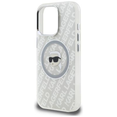 6. Karl Lagerfeld IML Karl Head Logo MagSafe Hülle für iPhone 16 Pro Max – Grau