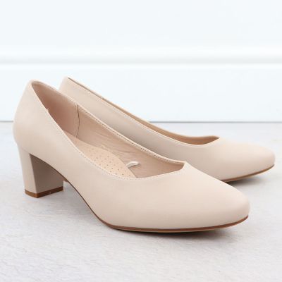 15. Sergio Leone W SK415B beige Pumps mit hohem Absatz