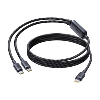 2. Baseus Flash 4 140W 2-in-1 USB-C auf USB-C + USB-C Kabel 1,5 m - Schwarz