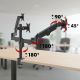 31. MACLEAN 3-Monitor-Halterung, Gasfeder, 17"-27", 2-8 kg, Schwarz MC-137