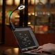 8. Tech-Protect LL100 Kabellose Lampe mit Clip + USB-A-/USB-C-Kabel (30 cm) – Schwarz