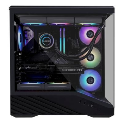 7. Lian Li Vector V100 PC-Gehäuse, Midi-Tower, ATX, RGB, gehärtetes Glas