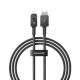 Baseus Unbreakable USB-IP-Kabel 2,4 A 2 m (Schwarz)