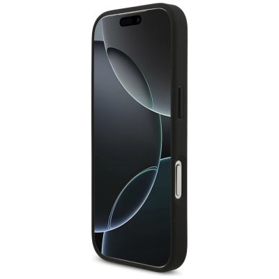 5. Guess Grained Big 4G & Classic Logo Hülle für iPhone 17 Pro - Schwarz