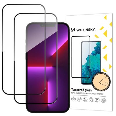 Wozinsky Full Glue Tempered Glass 2er-Pack für iPhone 17/16 Pro