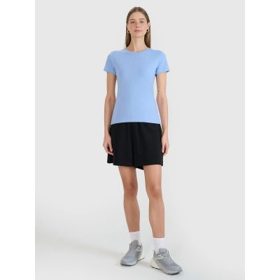 5. Schmal geschnittenes T-Shirt mit Aufdruck für Damen 4F 4FWMM00TTSHF2674-32S