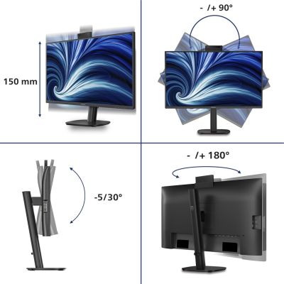 3. Philips 3000 Serie 27B2U3601H/00 Computermonitor 68,6 cm (27 Zoll) 2560 x 1440 Pixel Quad HD LCD Schwarz