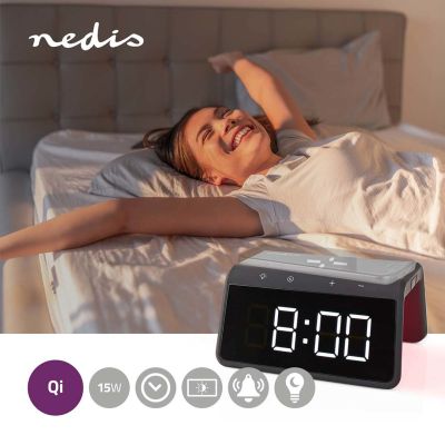 7. Nedis WCACQ30BK Digitaler Wecker Schwarz