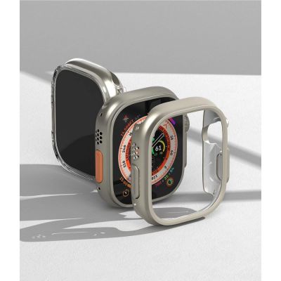 9. Ringke Slim 2er-Pack Hüllen für Apple Watch Ultra 1/2 (49 mm) – Klar & Titan