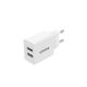 4. UNITEK Ladegerät 2x USB-A, 12W, Weiß, P1113A-EU