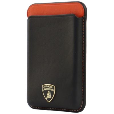 2. Lamborghini Urus D8 MagSafe Magnet-Handyhülle aus echtem Leder – Schwarz und Rot