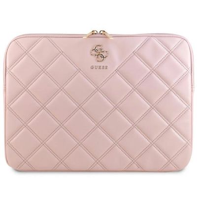 Guess Quilted 4G-Hülle für einen 14-Zoll-Laptop – Rosa