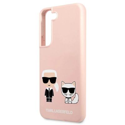 6. Karl Lagerfeld KLHCS22MSSKCI S22+ S906 hardcase jasno różowy/light pink Silicone Ikonik Karl & Choupette
