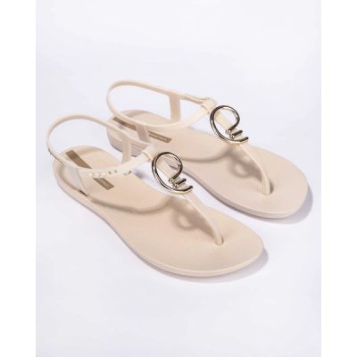 3. Ipanema Sandal Class Damen Flip-Flop-Sandalen beige mit gold