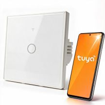 QOLTEC LICHT-EIN/AUS-SCHALTER | 1-KANAL-BERÜHRUNG | WLAN | TIMER | TUYA | WEISS