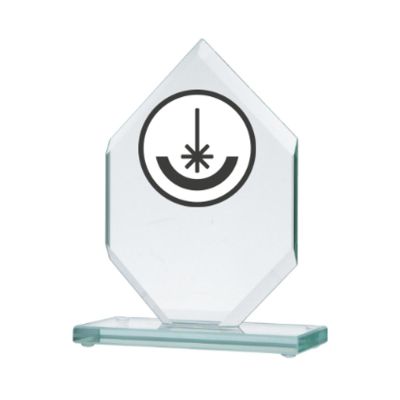 gravierte Glastrophäe