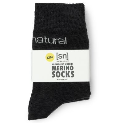Kinder-Socken SUPER.NATURAL KIDS ALL DAY SOCKS 2-PACK schwarz