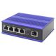 Industrieller Switch 4x 100 Base-TX PoE 120W + 1x Uplink 100 Base-TX DIN erweiterter Temperaturbereich.
