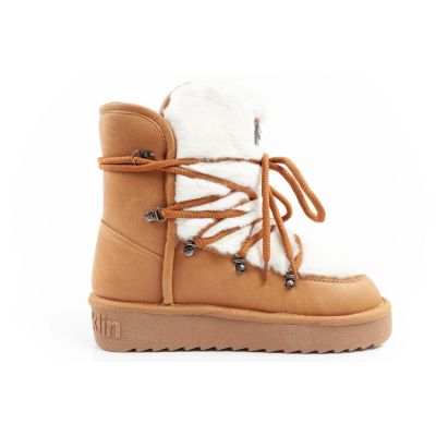 4. D.Franklin Damen Winter Schneestiefel, Modisches Fellfutter, Hoch