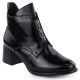 Lack-Stiefeletten für Damen mit Schleifen und Blockabsatz, schwarz M.Daszyński 2481