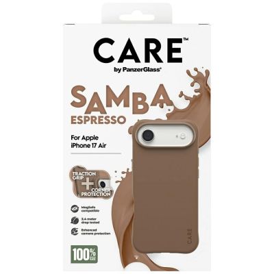 5. CARE by PanzerGlass Modische Samba MagSafe Hülle für iPhone Air - Braun