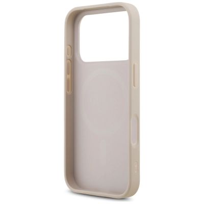 7. Guess Leather 4G Triangle Strass MagSafe Case für iPhone 17 Pro - Pink