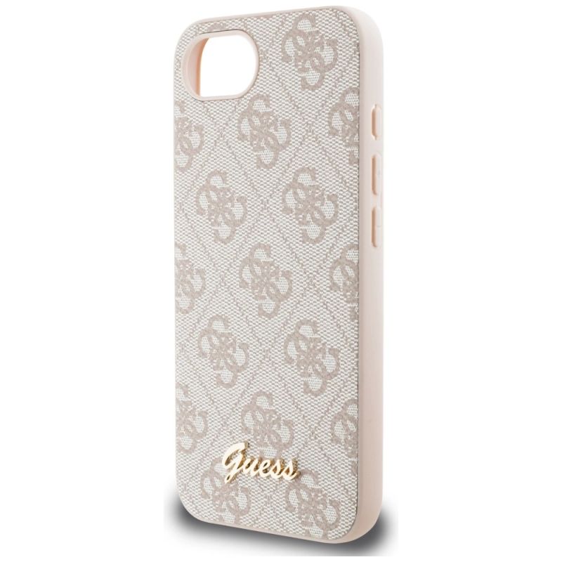 5. Guess 4G Script Logo MagSafe iPhone 16e Hülle - Rosa