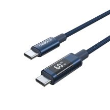 PD60W USB-C-zu-USB-C-Digitaldisplay, 1,2 m Nylonkabel – blau