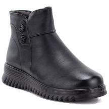 Bequeme Damen-Ankle-Boots mit Keilabsatz, schwarz, Potocki PT16396