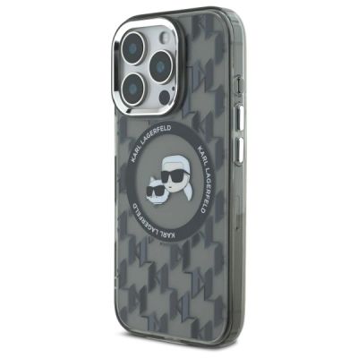 2. Karl Lagerfeld IML Monogram Karl & Choupette Head MagSafe Hülle für iPhone 16 Pro – Schwarz