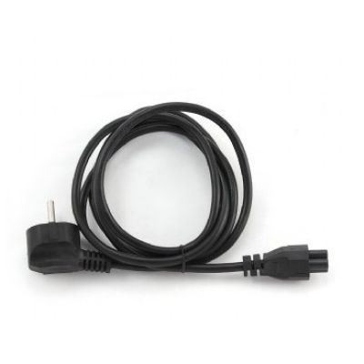 2. GEMBIRD Netzkabel für Notebook, Kleeblatt CEE 7/7 -> C5 (3-polig), VDE, 1,8 m, schwarz