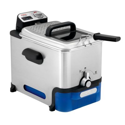 Tefal FR8040 Fritteuse, Fassungsvermögen 3,5 l, Farbe Schwarz, Edelstahl, Leistung 2300 W, Abmessungen 34,8 cm x 46,4 cm