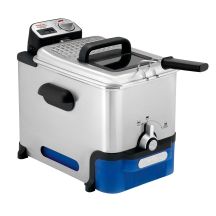 Tefal FR8040 Fritteuse, Fassungsvermögen 3,5 l, Farbe Schwarz, Edelstahl, Leistung 2300 W, Abmessungen 34,8 cm x 46,4 cm