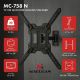 MACLEAN Wandhalterung für Fernseher oder Monitor, max. 23–65 Zoll, max. Traglast 30 kg, universell, max. VESA 400 x 400, MC-758 N