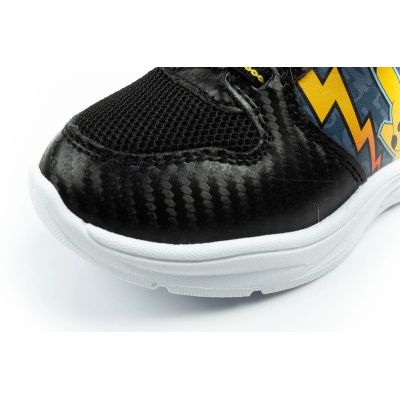 6. Leomil Kinder-Sportschuhe Pokémon-Sneaker, leicht, mit Klettverschluss und LED-Beleuchtung, schwarz-gelb